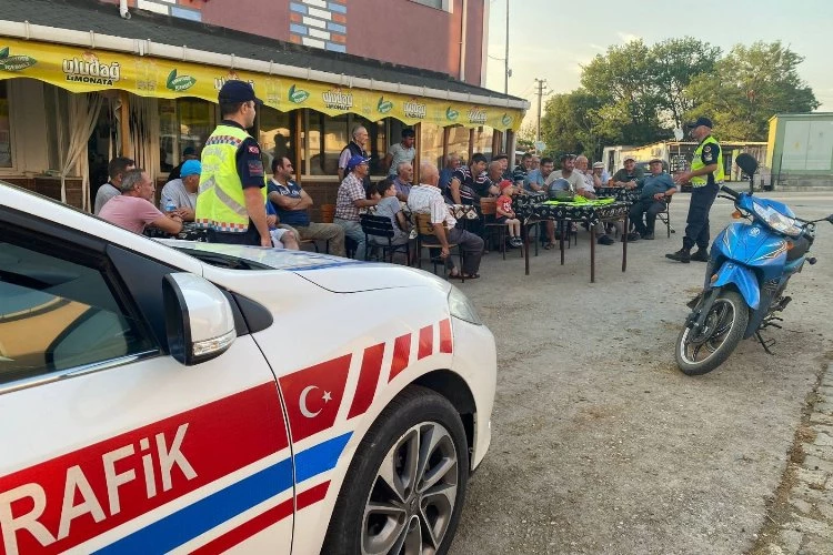 Beğendik’te motosiklet sürücülerine kurallar hatırlatıldı