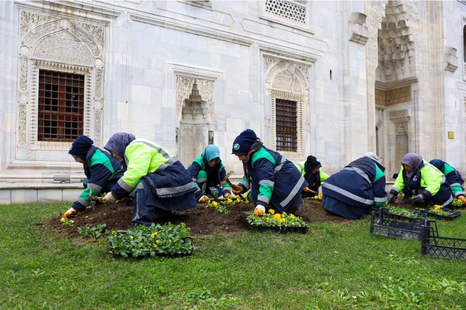 Bursa kışın da adeta çiçek bahçesi