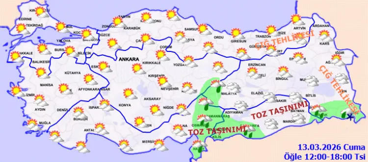 Meteoroloji’den çığ ve toz taşınımı uyarısı