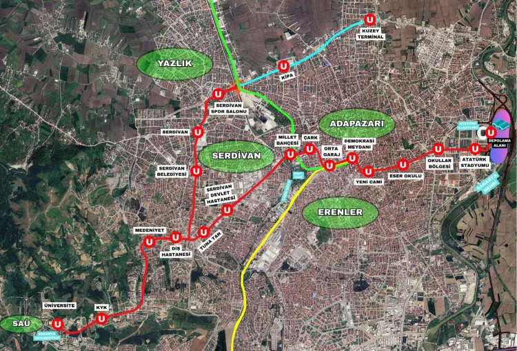 Adapazarı–Serdivan Raylı Sistem Hattı'nın ihaleye çıkacağı gün netleşti
