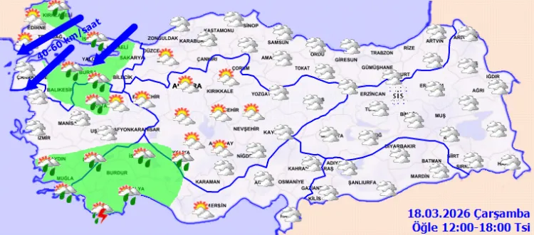 Hava değişiyor, yağmur geliyor