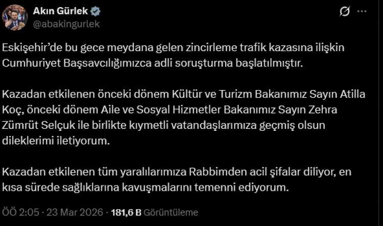 Eskişehir-Ankara yolunda zincirleme kaza... Soruşturma başlatıldı!