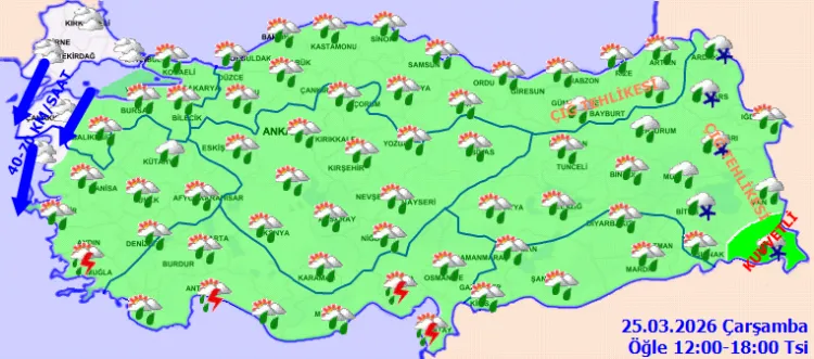 Yurt genelinde yağışlı hava etkili olacak