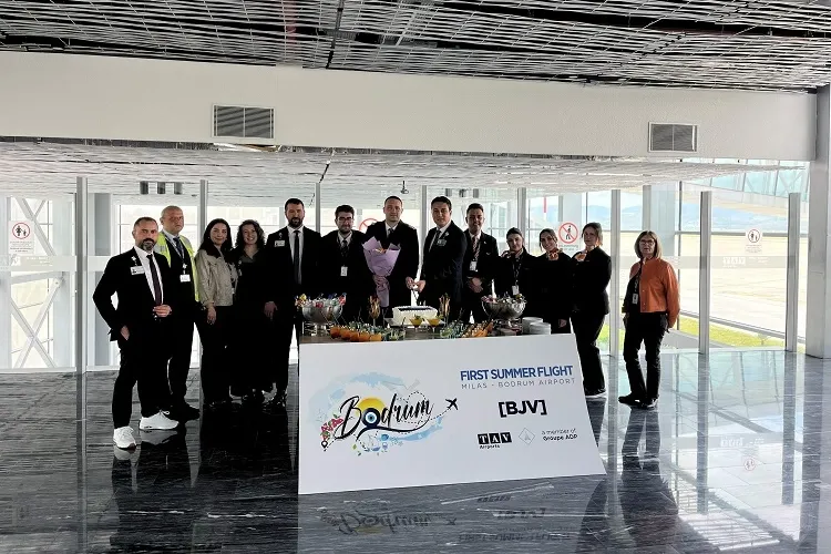 Milas-Bodrum Havalimanı sezonun ilk dış hat uçuşunu karşıladı