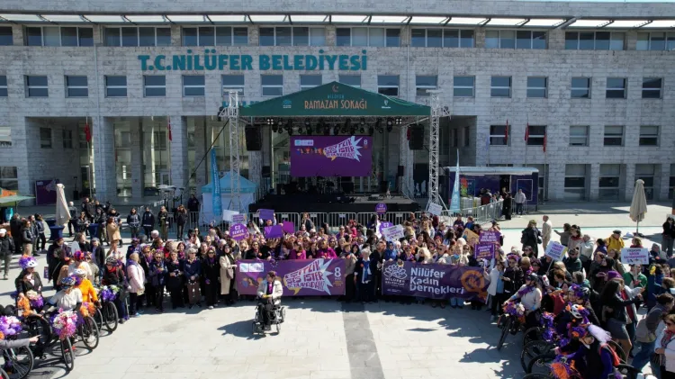Bursa Nilüfer’de kadınlar tek ses oldu! “Eşitlik ses ister biz buradayız”