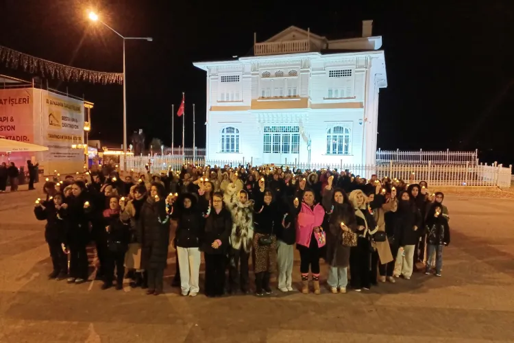 Mudanya’da kadınlar 8 Mart'ta 8 dakika 'sessiz' durdu!