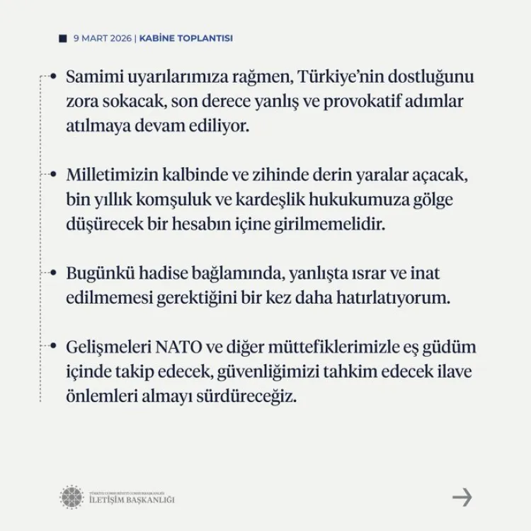 Erdoğan: İran krizi karşısında tüm kurumlarla teyakkuz hâlindeyiz